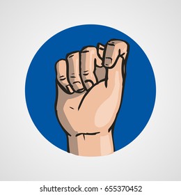 hands gesture or finger alphabet spelling vector illustration