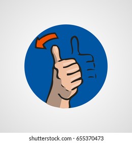 hands gesture or finger alphabet spelling vector illustration