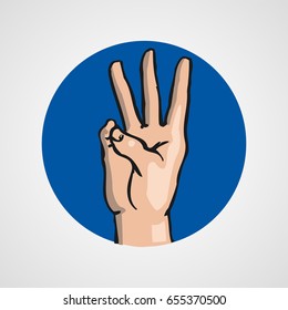 hands gesture or finger alphabet spelling vector illustration