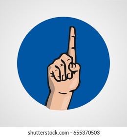 hands gesture or finger alphabet spelling vector illustration