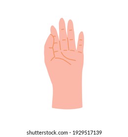 Hands gesture with fingers and open palms icon, illustration element