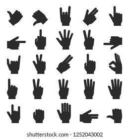 hands gesture of general public vector icon set