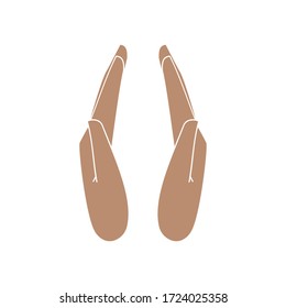 Hands gesture, hold or protect something. Isolated vector illustration