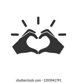 Hands gesture making heart icon vector image