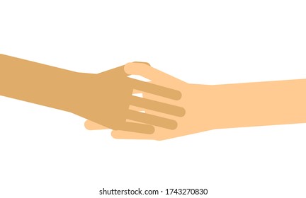 hands gesture over background vector illustration,Handshake.
