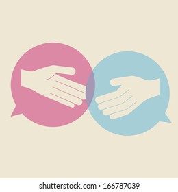 hands gesture over beige background vector illustration