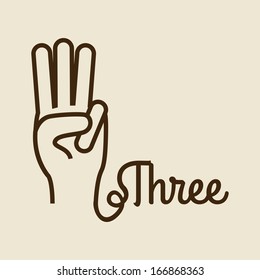 hands gesture over beige  background vector illustration