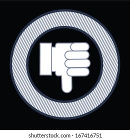 hands gesture over black background vector illustration