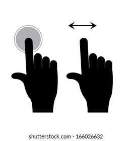 hands gesture over white  background vector illustration