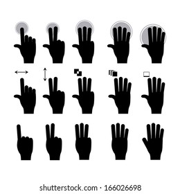 hands gesture over white  background vector illustration