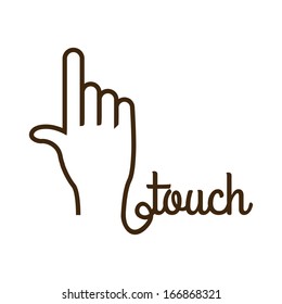 hands gesture over white  background vector illustration