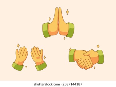 Hands Gesture - Ramadan kareem and Eid al-Fitr