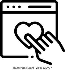 hands and gestures icon. Thin Linear Style Design Isolated On White Background