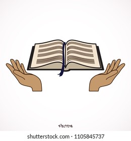  Hands giving the book icon - vector illustration. sign design.
