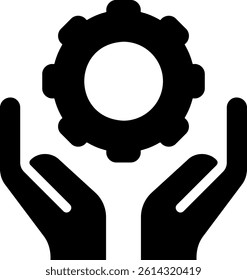 hands glyph icon illustration vector