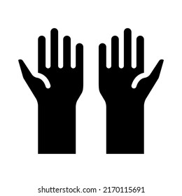 Estilo de icono de glifo manual. Vector. Aislar sobre fondo blanco.