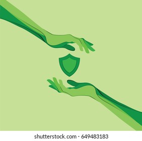 Hands guard green
