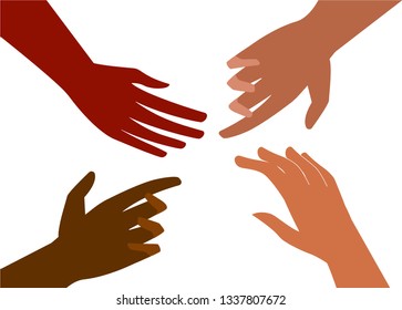 Hands, hand design, comma. I have a hand in the photo in different variations.