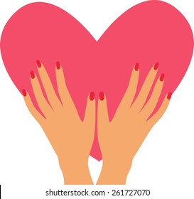 hands hand nails manicure  vector