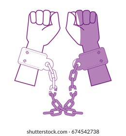 hands with handcuffs icon