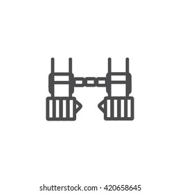 Hands in handcuffs web icon. 