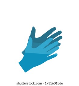 hands -handsglove - vector illustration, flat and creative design