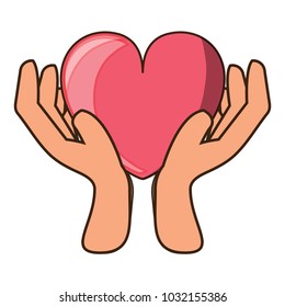 hands with heart icon