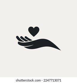 manos del icono del corazón, diseño plano mejor icono vector.