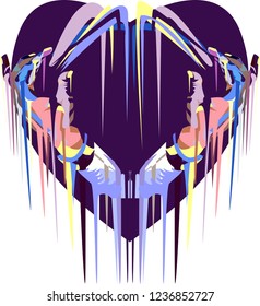 a hands, heart and paint