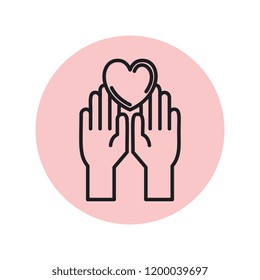 hands with heart protection
