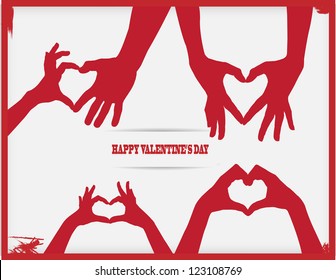 hands heart silhouette