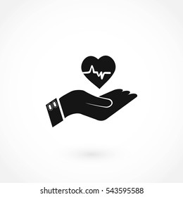 hands of the heart vector, Vector EPS 10 illustration style
