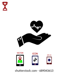 hands of the heart vector, Vector EPS 10 illustration style