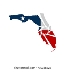 Hands Helping Florida Vector Illustration