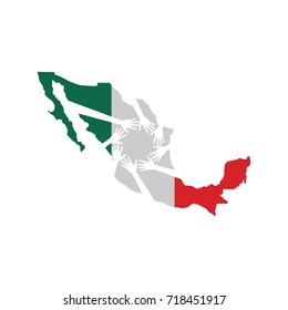 Hands Helping Mexico Vector Illustration