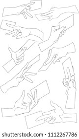 hands hold cards