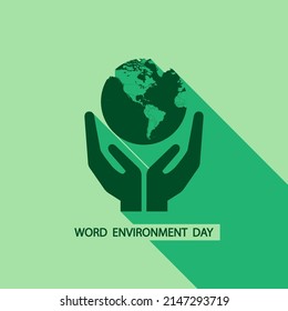 Hands hold the earth, World Environment Day.