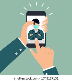Mano mano agarra teléfono inteligente Toma foto de Selfie 