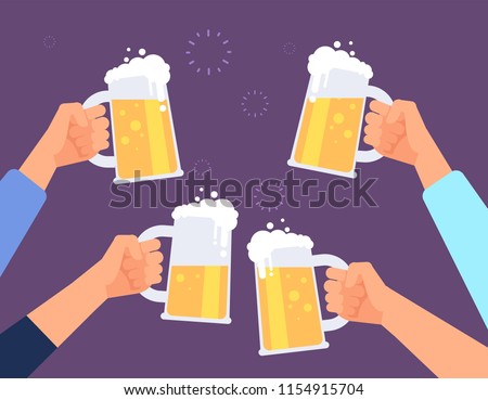 Similar – Image, Stock Photo Glass of beer at sunset at Steinhuder Meer