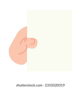 Hände, die ein leeres Blatt Papier halten