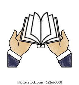 Hands holding a book
