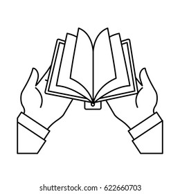 Hands holding a book