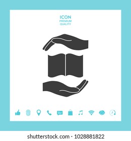 Hands holding book- protection symbol