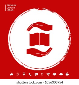 Hands holding book- protection symbol