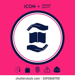 Hands holding book- protection symbol