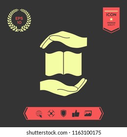 Hands holding book- protection symbol