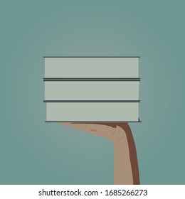  Hands holding books. Public library, literature and readers. Education and knowledge vector concept for, logos, web, letters, cards, and others