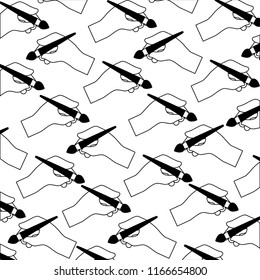 hands holding brush paint creativity design pattern
