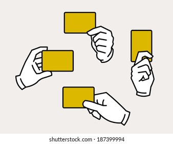 Hands holding card