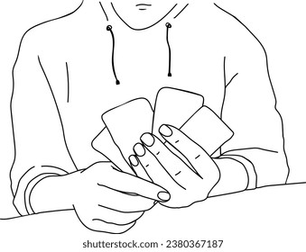 Hands holding cards (poker